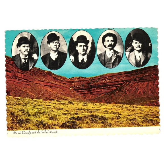 Butch Cassidy Wild Bunch Vintage Postcard Dexter Press Sanborn Souvenir Unused - Picture 1 of 2
